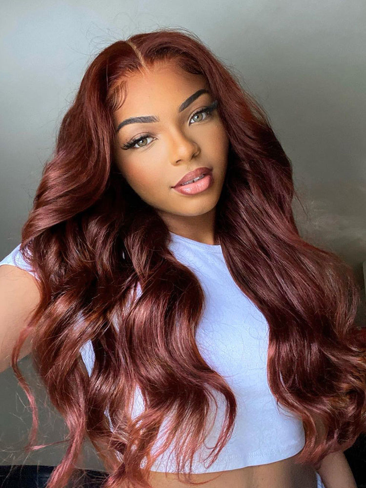 5*5 Lace Glueless Ready To Go Wigs - Alipearl Reddish Brown Hair Wigs Body Wave