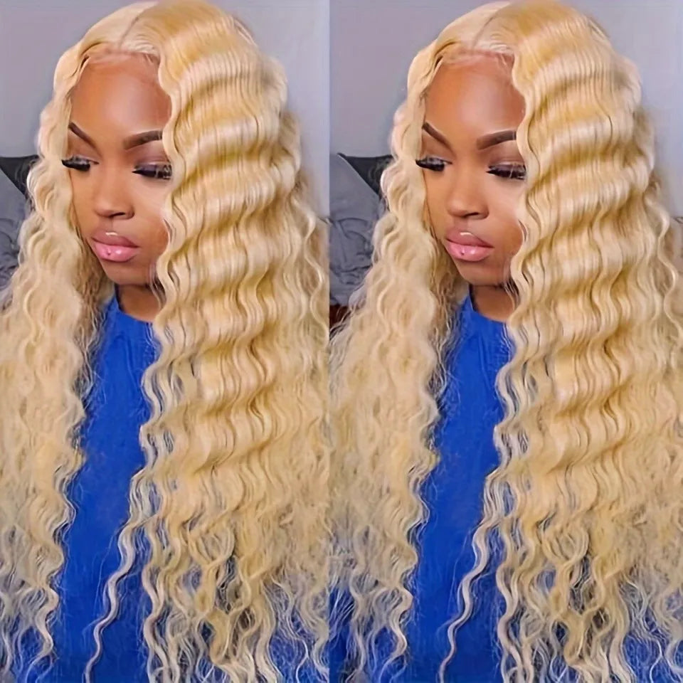 Curly #613 / Blonde Full Lace Front Wig