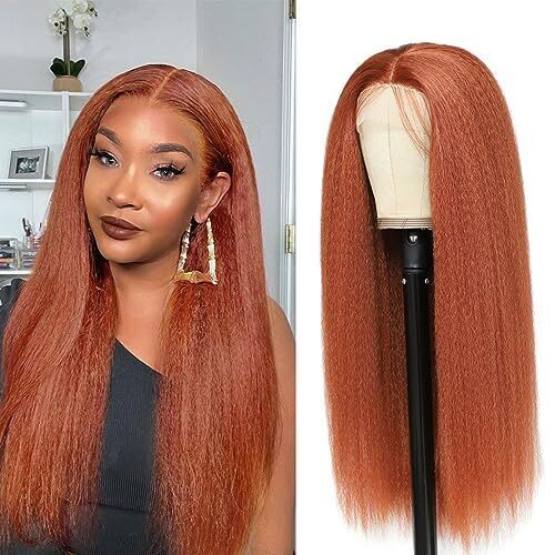 Copper Ginger Straight 4x7 Glueless Lace Wig – Ready to Wear Vacation Hair | Glemae