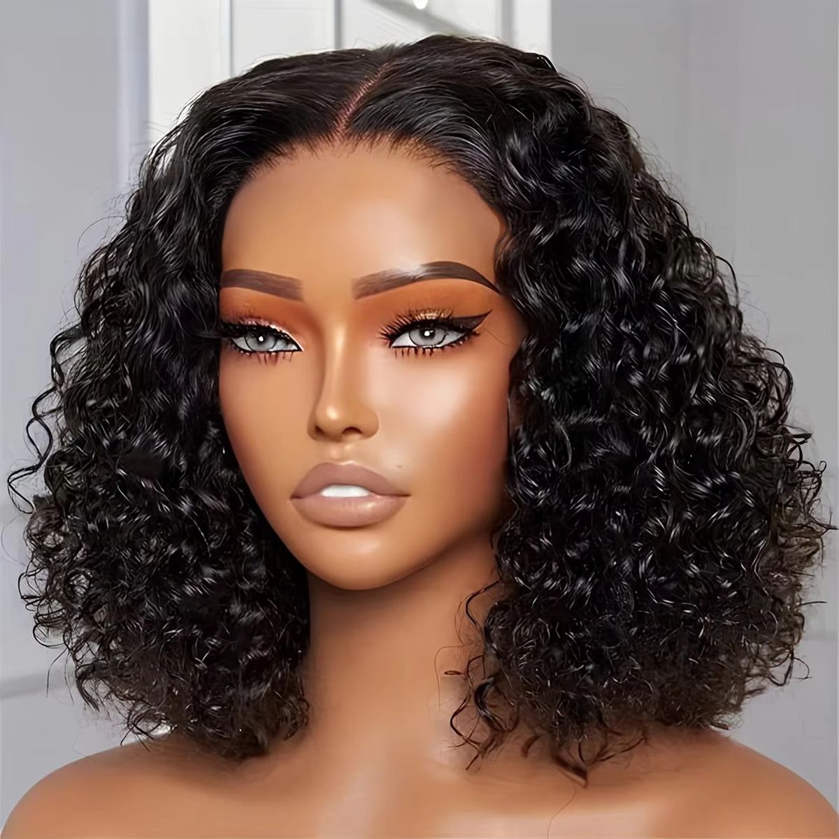 Glueless 13x6 Lace Front Wig - Short Curly Bob Human Hair Wig with Invisible Parting | Glemae